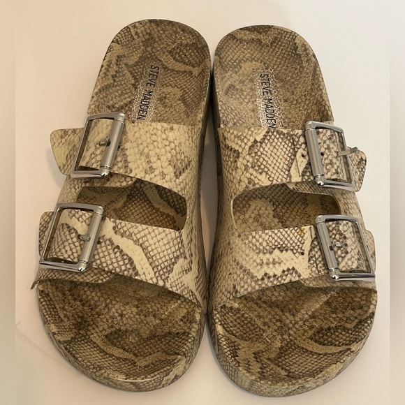 Steve Madden Snake Print Sandals - Picture 8 of 15